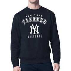 New York Yankees Starter Team Logo Fleece Pullover Sweatshirt - Navy Pullover