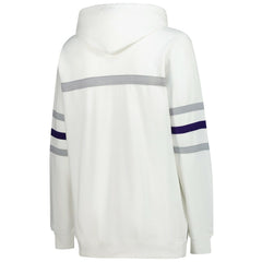 Baltimore Ravens Women's Plus Size Head Coach Throwback Pullover Hoodie - White Hoodies