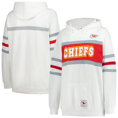 Kansas City Chiefs Women's Plus Size Head Coach Throwback Pullover Hoodie - White Hoodies