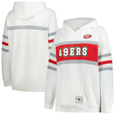 San Francisco 49ers Women's Plus Size Head Coach Throwback Pullover Hoodie - White Hoodies