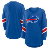 Buffalo Bills Women's Plus Size Redzone 3/4-Sleeve Scoop Neck T-Shirt - Royal T-shirts