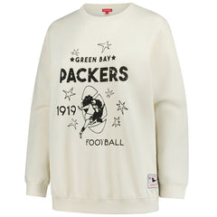 Green Bay Packers Women's Plus Size Shooting Star Sweatshirt - Cream Sweatshirts