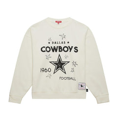 Dallas Cowboys Women's Plus Size Shooting Star Sweatshirt - Cream Sweatshirts