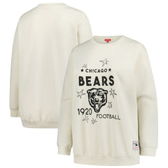 Chicago Bears Women's Plus Size Shooting Star Sweatshirt - Cream Sweatshirts