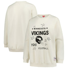 Minnesota Vikings Women's Plus Size Shooting Star Sweatshirt - Cream Sweatshirts