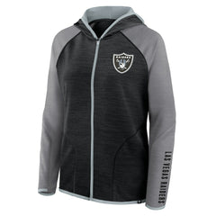 Las Vegas Raiders Women's Plus Size End Around Pass Full-Zip Hoodie - Black Hoodies