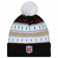 Dallas Cowboys New Era Women's 2025 NFL Crucial Catch Cuffed Knit Hat with Pom - Black Hats