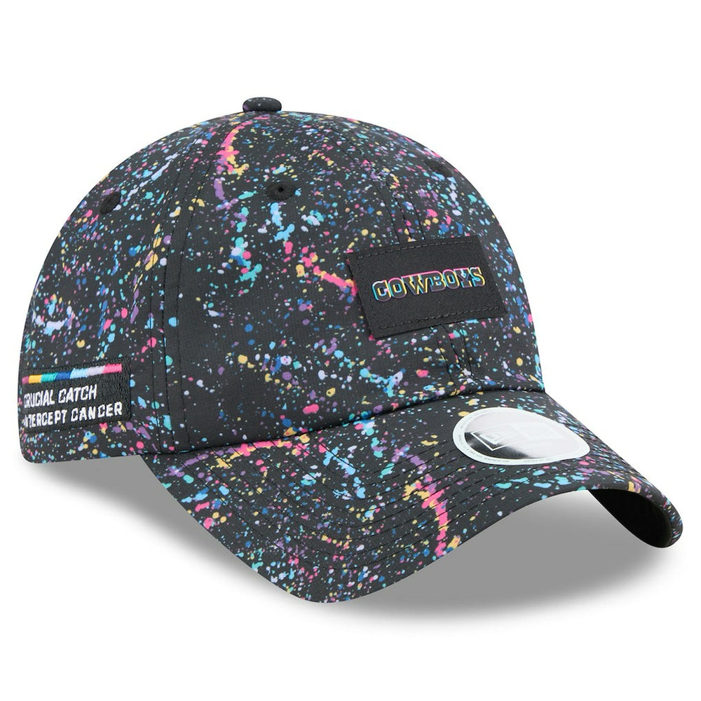 Dallas Cowboys New Era Women's 2025 NFL Crucial Catch Pony Tail Adjustable Hat - Black Hats