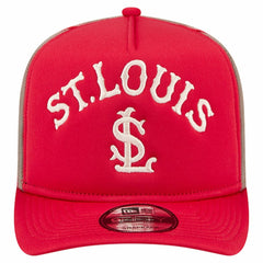 St. Louis Cardinals New Era Vintage Arched Foam Front 9FIFTY A-Frame Adjustable Trucker Hat - Red Hats