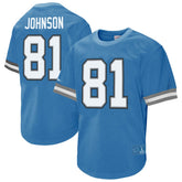 Calvin Johnson Detroit Lions Retired Player Name & Number Mesh Top - Blue Tops