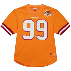 Warren Sapp Tampa Bay Buccaneers Retired Player Name & Number Mesh Top - Orange Tops