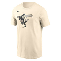 Baltimore Orioles Nike Camo Logo T-Shirt - Cream T-shirts