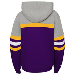 Minnesota Vikings Youth Throwback Head Coach Pullover Hoodie - Purple Hoodies