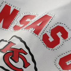 Patrick Mahomes Kansas City Chiefs Women's Plus Size Bling V-Neck T-Shirt - White T-shirts