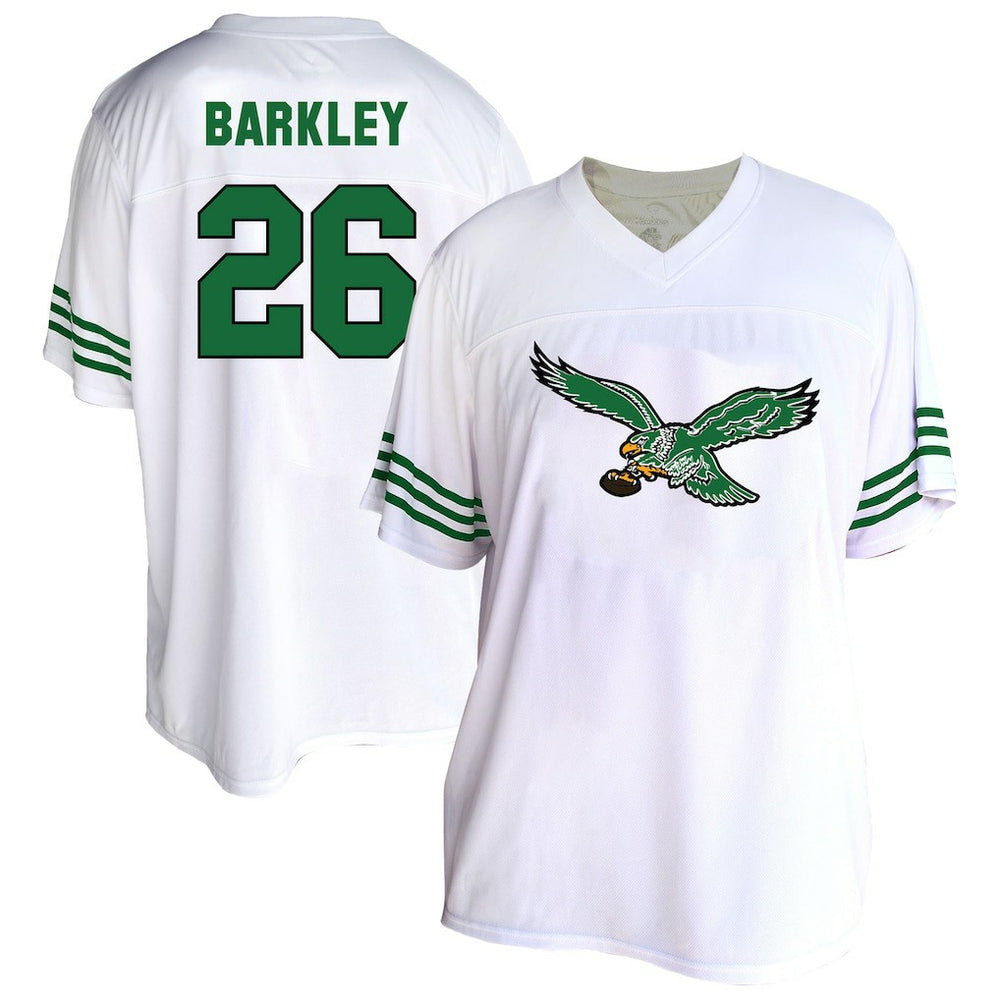 Saquon Barkley Philadelphia Eagles Women's Plus Size Fashion Jersey - White Jerseys