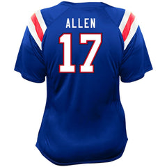 Josh Allen Buffalo Bills Women's Plus Size Name & Number Raglan Lace V-Neck T-Shirt - Royal T-shirts