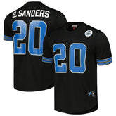 Barry Sanders Detroit Lions Big & Tall Mesh Player Name & Number Shirt - Black