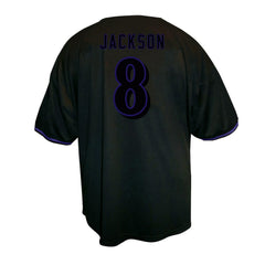 Lamar Jackson Baltimore Ravens Big & Tall Baseball Button-Up Shirt - Black