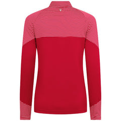 Cincinnati Reds Levelwear Women's Classic Stripes Insignia 2.0 Raglan Quarter-Zip Top - Red Tops