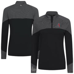 Arizona Diamondbacks Levelwear Women's Classic Stripes Insignia 2.0 Raglan Quarter-Zip Top - Black Tops