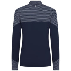 Boston Red Sox Levelwear Women's Classic Stripes Insignia 2.0 Raglan Quarter-Zip Top - Navy Tops