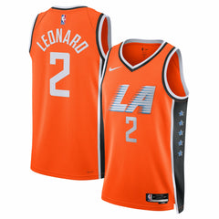 Kawhi Leonard LA Clippers Unisex 2025/26 Swingman Jersey Orange City Edition - Nike