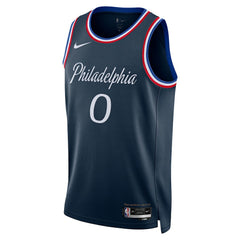 Tyrese Maxey Philadelphia 76ers Unisex 2025/26 Swingman Jersey Navy City Edition - Nike