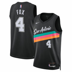 De'Aaron Fox San Antonio Spurs Unisex 2025/26 Swingman Jersey Black City Edition - Nike