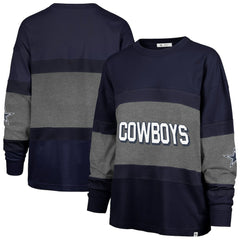 Dallas Cowboys '47 Women's Breezyway Archive Long Sleeve T-Shirt - Navy T-shirts