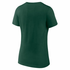 Athletics Women's Logo V-Neck T-Shirt - Green T-shirts