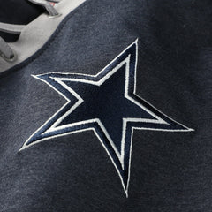 Dallas Cowboys New Era Women's Plus Size Throwback Lace-Up Long Sleeve T-Shirt - Navy T-shirts