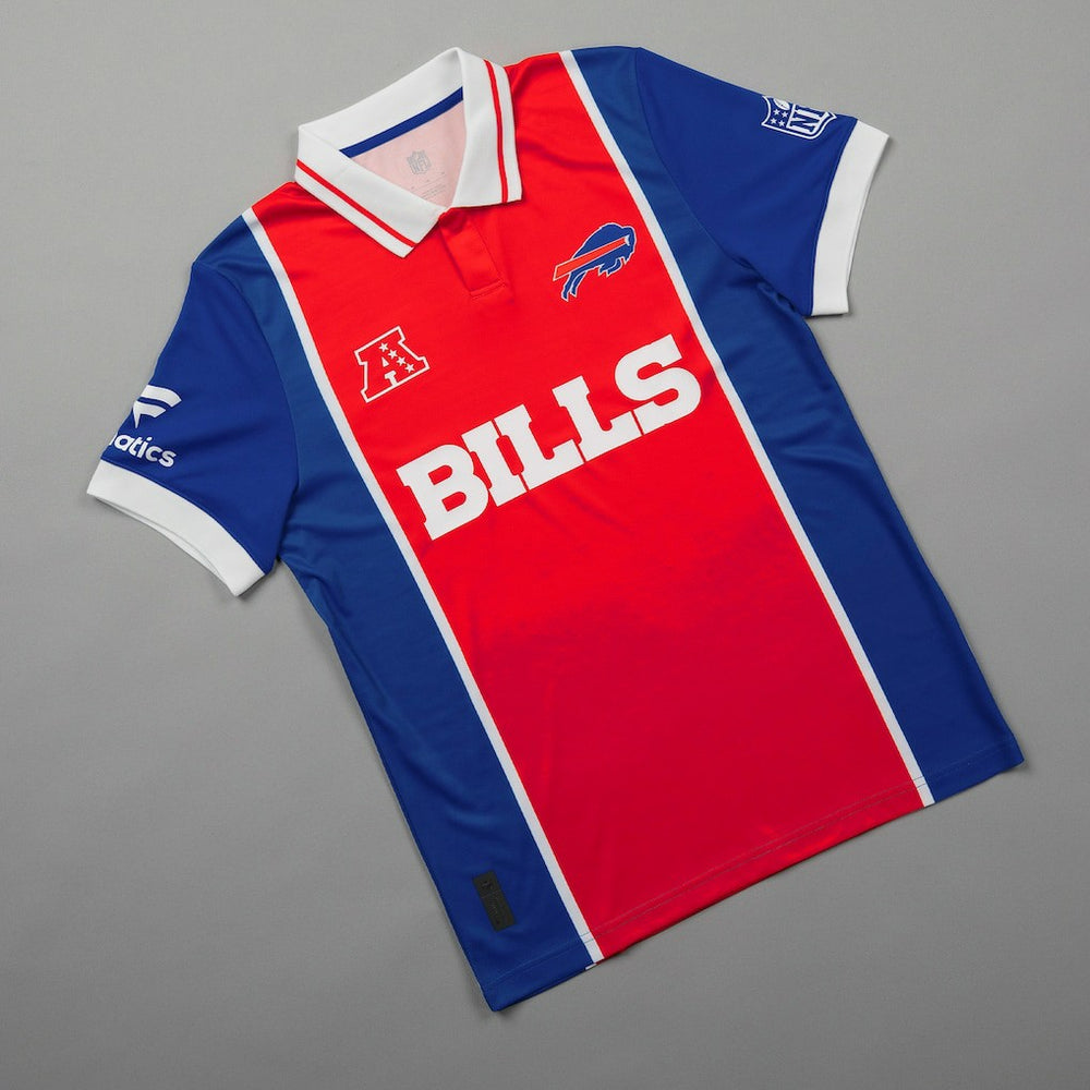 Buffalo Bills NFL Football x Football Collared Fan Top - Red Tops