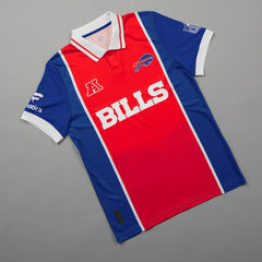 Buffalo Bills NFL Football x Football Collared Fan Top - Red Tops