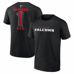 Atlanta Falcons #1 Dad Jersey T-Shirt - Black T-shirts