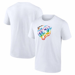 Chicago Bears Logo Pride T-Shirt - White T-shirts