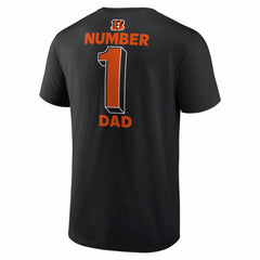 Cincinnati Bengals #1 Dad Jersey T-Shirt - Black T-shirts