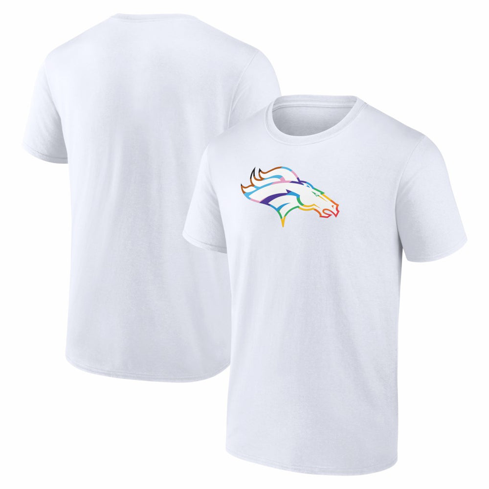 Denver Broncos Logo Pride T-Shirt - White T-shirts