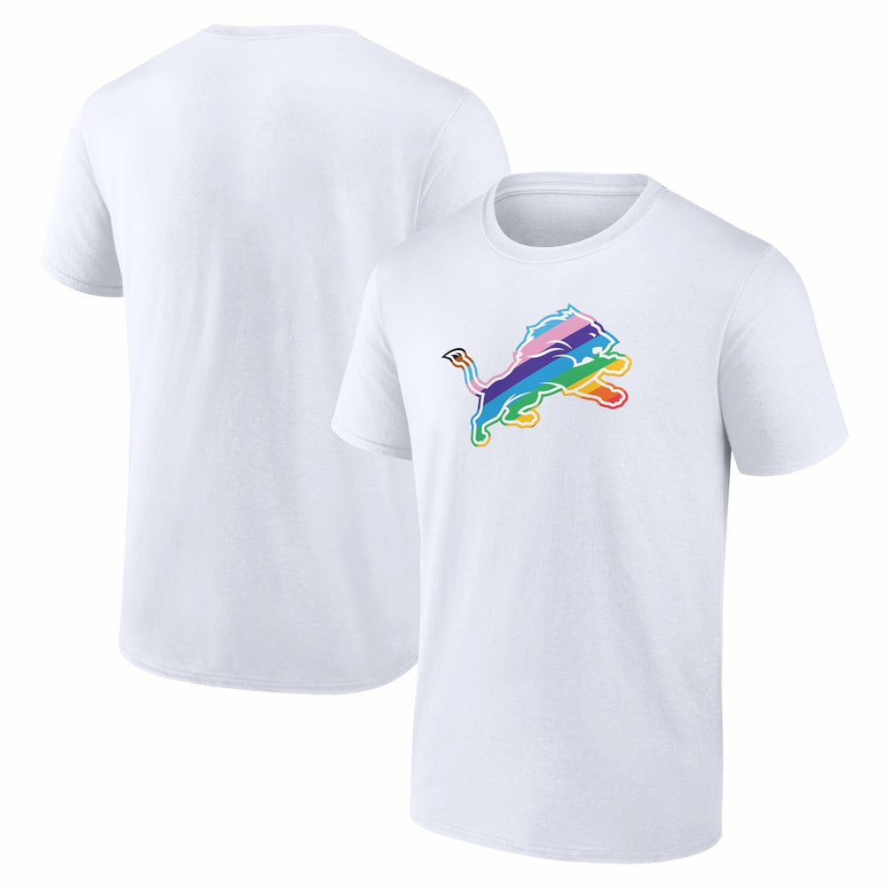 Detroit Lions Logo Pride T-Shirt - White T-shirts