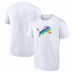 Detroit Lions Logo Pride T-Shirt - White T-shirts