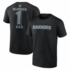 Las Vegas Raiders #1 Dad Jersey T-Shirt - Black T-shirts