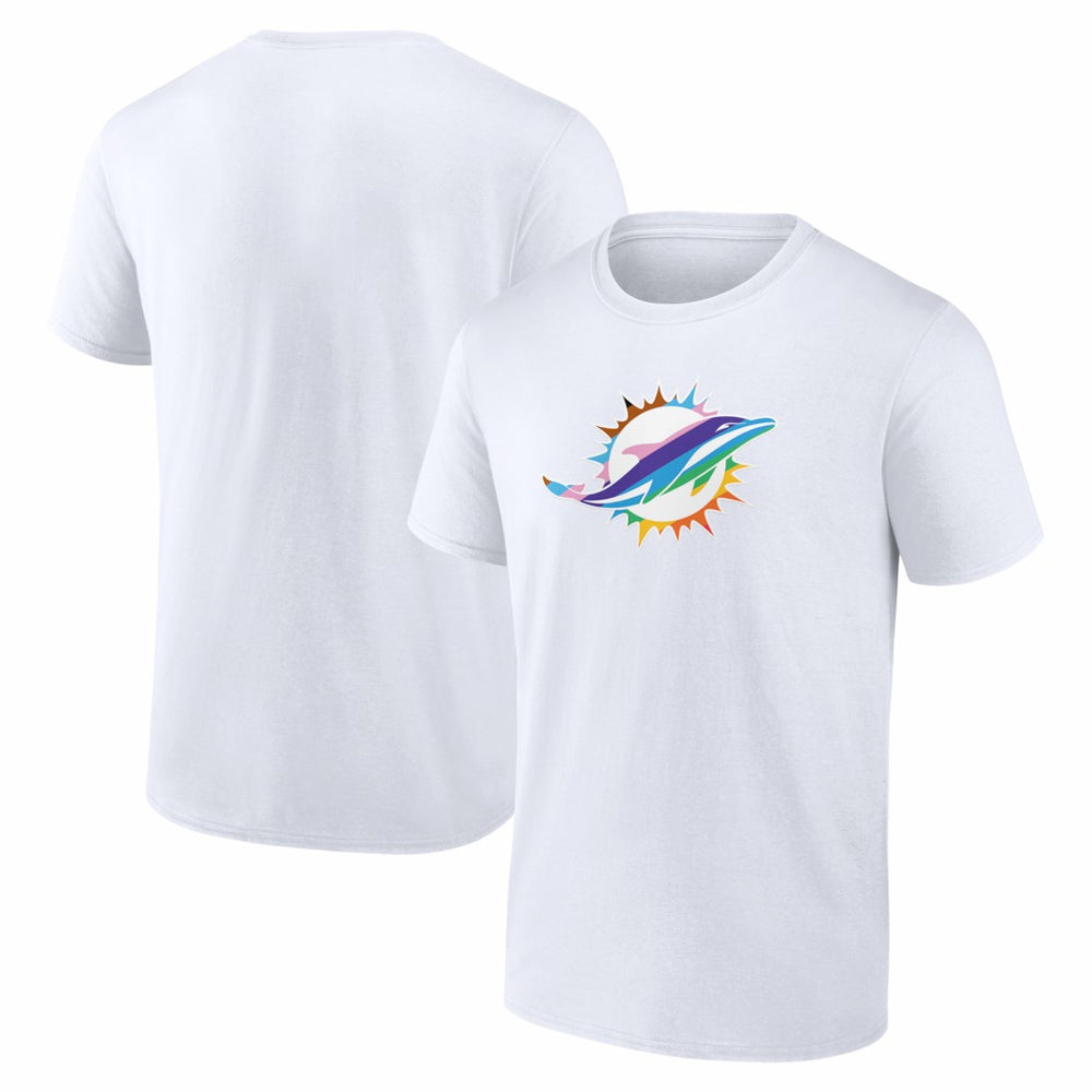 Miami Dolphins Logo Pride T-Shirt - White T-shirts