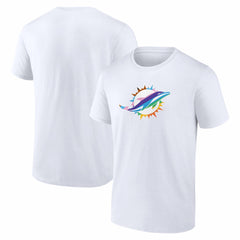 Miami Dolphins Logo Pride T-Shirt - White T-shirts