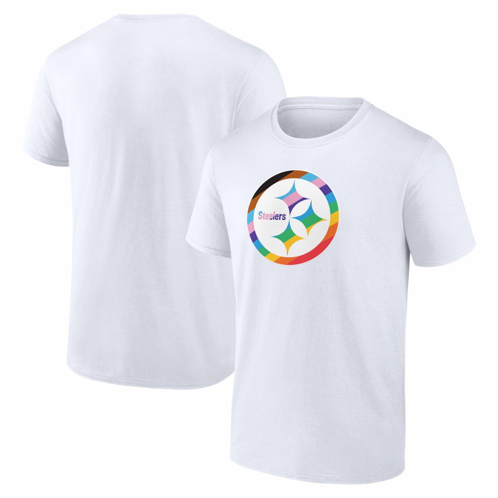 Pittsburgh Steelers Logo Pride T-Shirt - White T-shirts