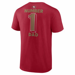 San Francisco 49ers #1 Dad Jersey T-Shirt - Scarlet T-shirts