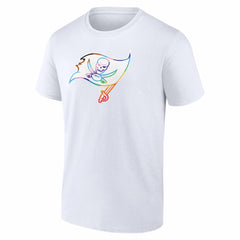 Tampa Bay Buccaneers Logo Pride T-Shirt - White T-shirts