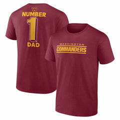 Washington Commanders #1 Dad Jersey T-Shirt - Burgundy T-shirts