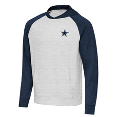 Dallas Cowboys Antigua Urgent Pullover Hoodie - Heather Gray/Navy Hoodies