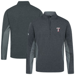 Texas Rangers Levelwear Waffle Insignia 2.0 Quarter-Zip Pullover - Heather Black Pullover