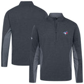 Toronto Blue Jays Levelwear Waffle Insignia 2.0 Quarter-Zip Pullover Top - Gray Pullover
