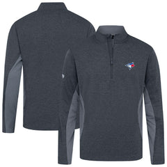 Toronto Blue Jays Levelwear Waffle Insignia 2.0 Quarter-Zip Pullover Top - Gray Pullover